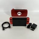Nintendo Switch OLED Mario Red Edition Handheld Console Red 64GB - Very Good 