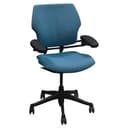Freedom Chair by Humanscale, Adjustable, Lumbar Support, Ergonomic, Blue Fabric