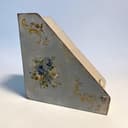 Metal Standing Desk File Folder Organizer Upcycled Hand Painted French Country