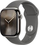 Apple Watch Series 10 (GPS+LTE) 42MM Natural Titanium Case Stone Gray Sport Band