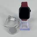 Apple Watch (Series 10) 42mm Jet Black Aluminum (GPS) w/ Red Sport - Very Good