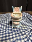Vintage Napcoware Baby Nursery Planter Holder Blue & Pink High Chair Japan 6”