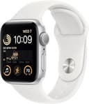 Apple Watch Series SE 2nd Gen (GPS) 40MM Silver Aluminum Case White Sport Band
