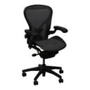 Herman Miller Aeron Size B PostureFit Adjustable Ergonomic Office Chair - Lead