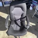 Office Chair- Black Faux Leather , Rolling, Adjustable