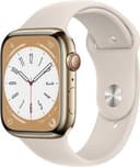Apple Watch Series 8 (GPS + LTE) 45MM Gold Stainless Steel Case Starlight Sport
