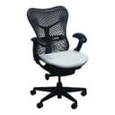 Herman Miller Mirra Office Chair Graphite Frame White PU Leather Seat Adjustable
