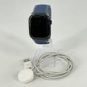 Apple Watch (Series 10) 46mm Jet Black Aluminum (LTE) w/ Blue Sport Loop - Good 