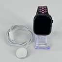 Apple Watch (Series 10) 46mm Jet Black Aluminum (GPS) w/ Nike Sport Band - Good