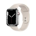 Apple Watch Series 7 GPS + LTE 45MM Silver Stainless Steel Case & Starlight Band