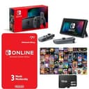 Nintendo Switch Console Gray RETRO 🚀 Bundle +3Month Membership 100+ Games +16GB
