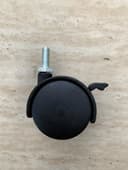 2" Plastic Twin Office Chair Black Wheel Caster w/ Locking Brake 5/16" Stem