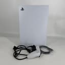Sony PlayStation 5 Disc Edition Console White 825GB + 1TB w/ HDMI- Very Good