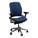 Steelcase Leap V2 Office Chair Blue w/Platinum Frame Fully Adjustable Ergonomic