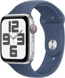 Apple Watch Series SE 2nd Gen (GPS+LTE) 44MM Silver Aluminum Case Denim Sport