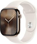 Apple Watch Series 10 (GPS + LTE) 46mm Gold Titanium Case Starlight Sport Band