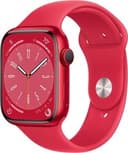 Apple Watch Series 8 (GPS + Cellular) 45mm Aluminum Case Red Sport Band - M/L