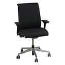Steelcase Think Office Chair Black Fabric Aluminum Base Adjustable Ergonomic