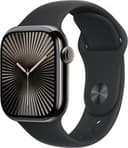 Apple Watch Series 10 (GPS + LTE) 42MM Slate Titanium Case Black Sport Band