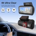 🔥2026 3 CHANNEL DASH CAMERA 4K FRONT AND REAR DASH CAM BUILT-IN WIFI & GPS NEW