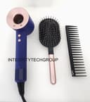 OEM Dyson Supersonic Hair Dryer Vivca Blue/Rose Fast Drying Brush Comb Set
