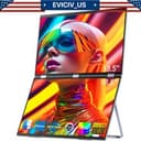 EVICIV Delta 18.5" Portable Monitor Extender Dual Screen 1080P For Laptop PC PS5
