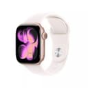 Apple Watch Series 11 42mm GPS Rose Gold Aluminum Light Blush Band S/M Very Good