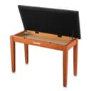 Duet Piano Bench Donner Solid Wood Storage Design Padded Keyboard Chair