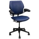 Freedom Chair by Humanscale, Blue PU Leather Lumbar Support Adjustable Ergonomic