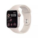 Apple Watch SE 2nd Gen (GPS + LTE) 44mm Aluminum Case Starlight Sport Band - M/L