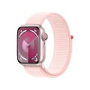 Apple Watch Series 9 GPS+Cell 41mm Pink Aluminum Case w/ Pink Sport Loop Band
