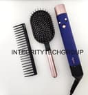 Genuine Dyson Hair Dryer Airwrap MultiStyler Vinca Blue/Rose Wand + brushes USED