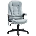 6-Point Massage Office Chair w/ Heat, Light Gray, Refurbished