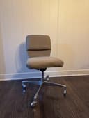 Mid-Century Marble Imperial Swivel Office Chair - European Nubuck Leather