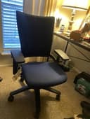 Blue Allsteel Office Chair Adjustable Height Commercial