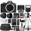 Canon EOS R50 Mirrorless Camera Black + 3 Lens Kit 18-45mm + 32GB + Flash & More