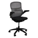 Knoll Generation Office Chair Black PU Leather Seat Gray Back, Ergonomic