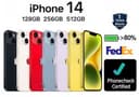 Apple iPhone 14 128GB 6.1" Fully Unlocked - All Colors - Refurbished Excellent