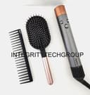 Genuine Dyson Hair Dryer Airwrap Multi Styler Nickel/Copper Wand + Brushes USED