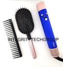 Genuine Dyson Airwrap Multi Styler Electric Blue/Pink Blush Wand + Brushes USED