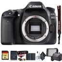 Canon EOS 80D DSLR Camera (1263C004) W/Bag, Extra Battery, LED Light, Mic, Filte