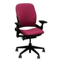 Steelcase Leap V2 Task Chair – Plum Fabric, Black Frame, Ergonomic, Adjustable