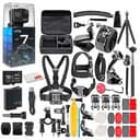 GoPro HERO7 Black - With 64GB Micro Sd Card and 50 Piece Accessory Kit