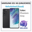 Samsung Galaxy S21 5G SM-G991U (UNLOCKED) 256GB Phantom Gray Refurb Good