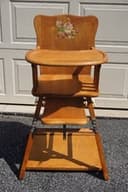Vintage Antique Wooden High Chair, Converts to Desk/Table PICK UP ONLY