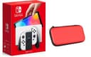 Nintendo Switch OLED 64GB WHITE Joy Cons Console + Assorted Case