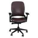 Steelcase Leap V2 Task Chair – PU Leather, Lumbar Support, Ergonomic - Brown