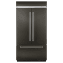 KitchenAid - 24 in. Wide 24.2 cu. ft. Built-In Stainless French Door Refrigerator with Platinum Interior Design - Black Stainless Steel