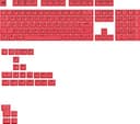 Glorious - GPBT Basics Universal Keycap Set Compatible with Most 100% 85% 80% TKL 60% Compact 75% Mechanical Keyboards - Revive Red