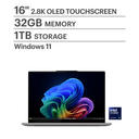 Lenovo - Yoga Pro 9i 16" 2.8K OLED Touchscreen Laptop - Intel Core Ultra 9 2025 - NVIDIA GeForce RTX 5050 - 32GB RAM - 1TB - Luna Grey